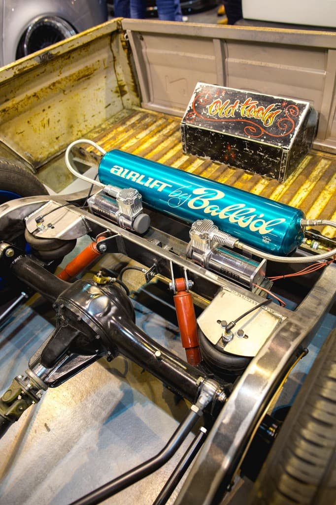 Player's 1966 Datsun 520 on Air Lift Performance air suspension